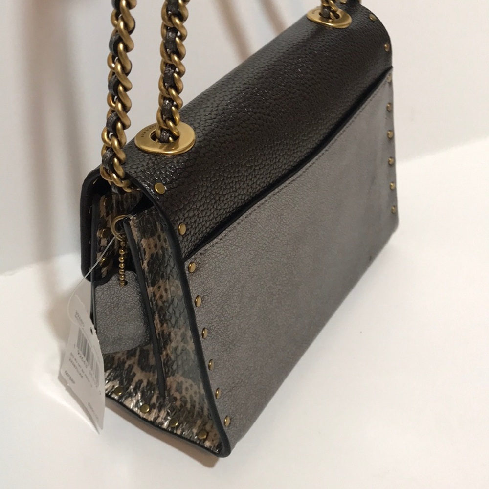 Coach Parker metallic snake detail rivets tea rose - Picture 7 of 8
